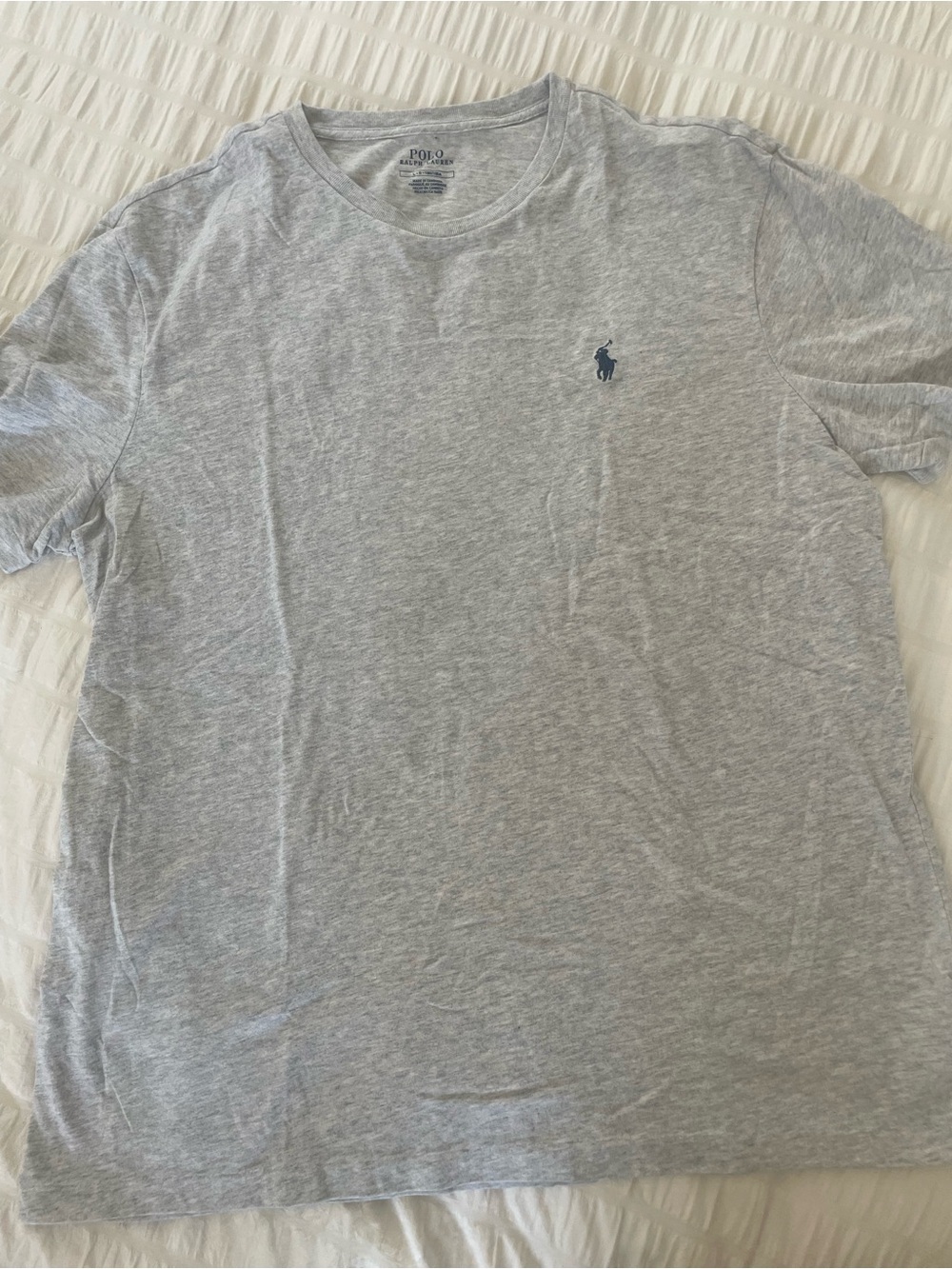 Polo by Ralph Lauren Heather Gray Crew Neck Short Sleeve Tee large L